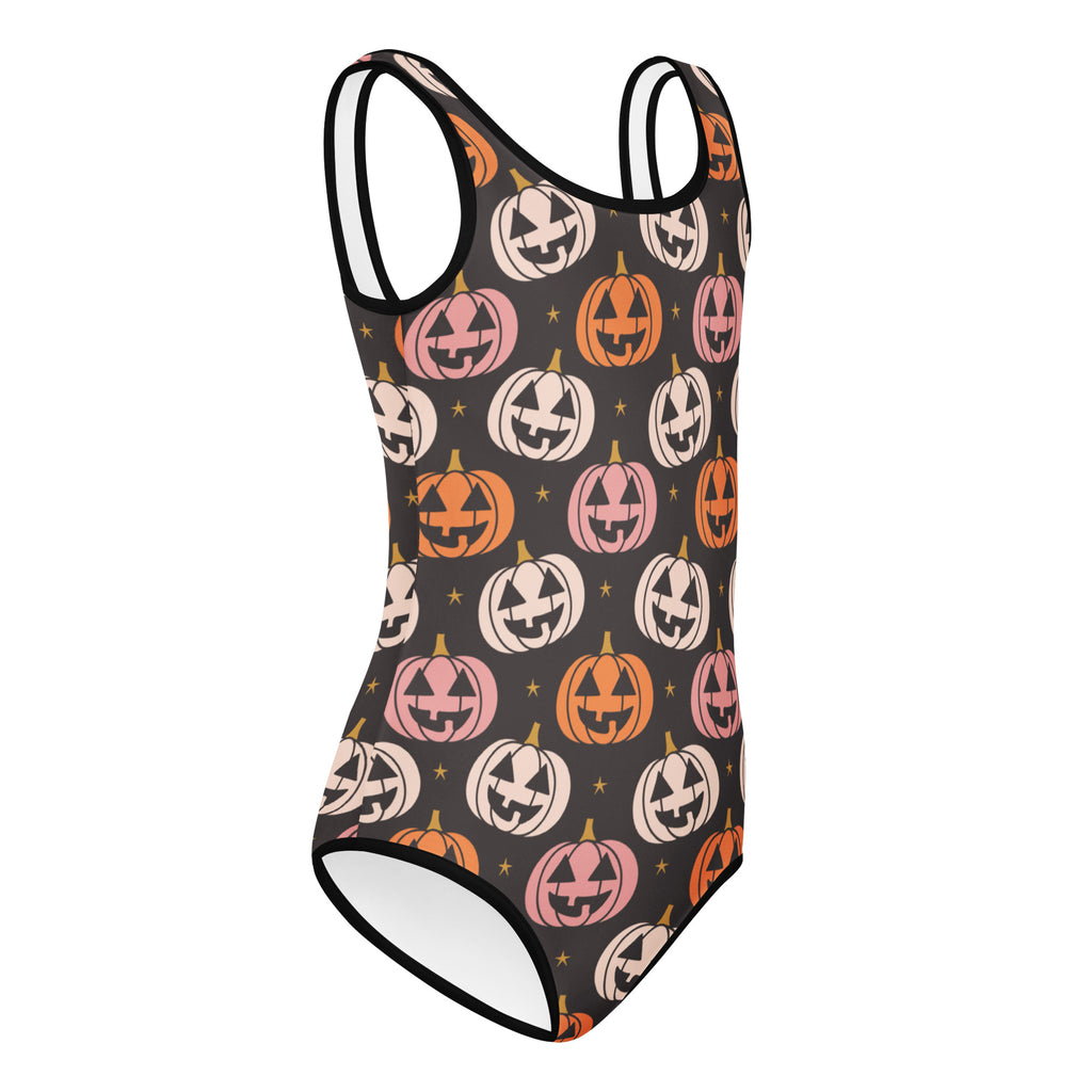 Girls Jack O’ Lantern Halloween Leotard – Buttery-Soft, Quick-Dry 4-Way Stretch Comfort for Dance & Gymnastics