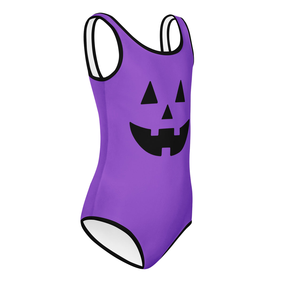 Girls Purple Jack O’ Lantern Halloween Leotard – Buttery-Soft, Quick-Dry 4-Way Stretch Comfort for Dance & Gymnastics