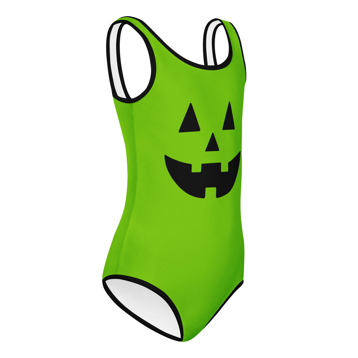 Girls Green Jack O’ Lantern Halloween Leotard – Buttery-Soft, Quick-Dry 4-Way Stretch Comfort for Dance & Gymnastics