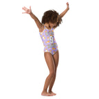 Girls Purple Corgi Dog Custom Age It's My Birthday Buttery Soft Leotard - Quick Drying For Dance and Gymnastics