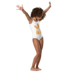 Girls Corgi Dog Buttery Soft Leotard - Quick Drying For Dance and Gymnastics