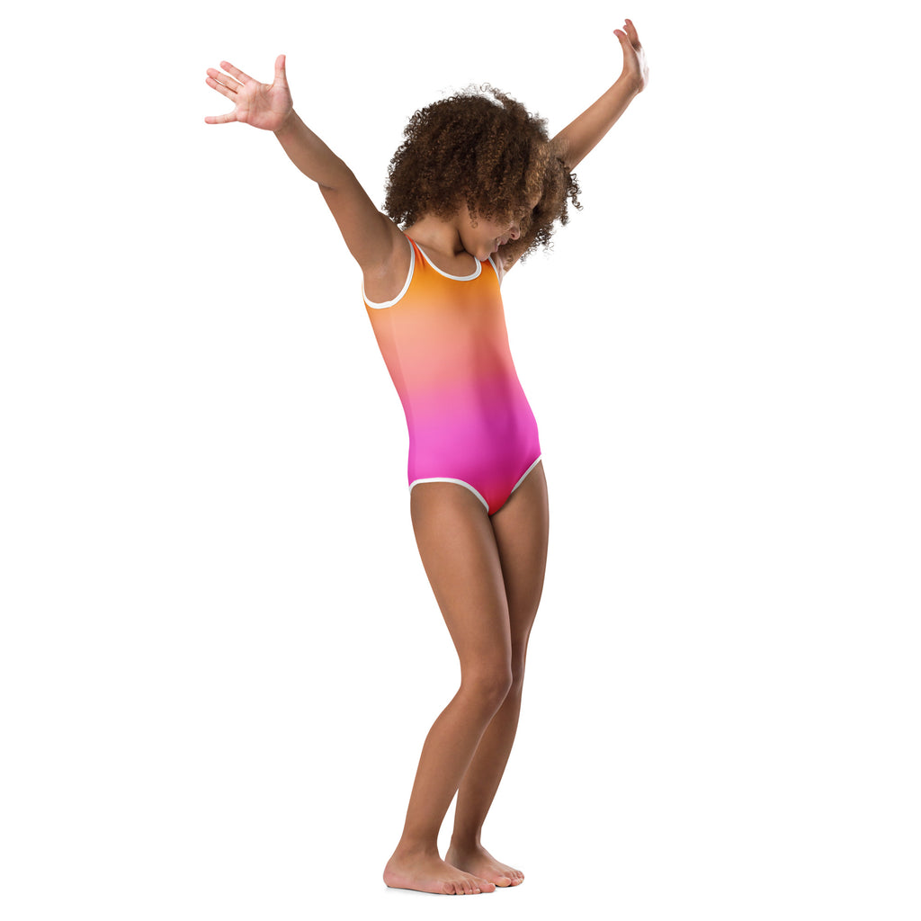 Girls Sunset Ombre Buttery Soft Leotard - Quick Drying For Dance and Gymnastics