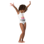 Birthday Girl Custom Name & Age Cake Candle Buttery Soft Leotard - Quick Drying For Dance and Gymnastics
