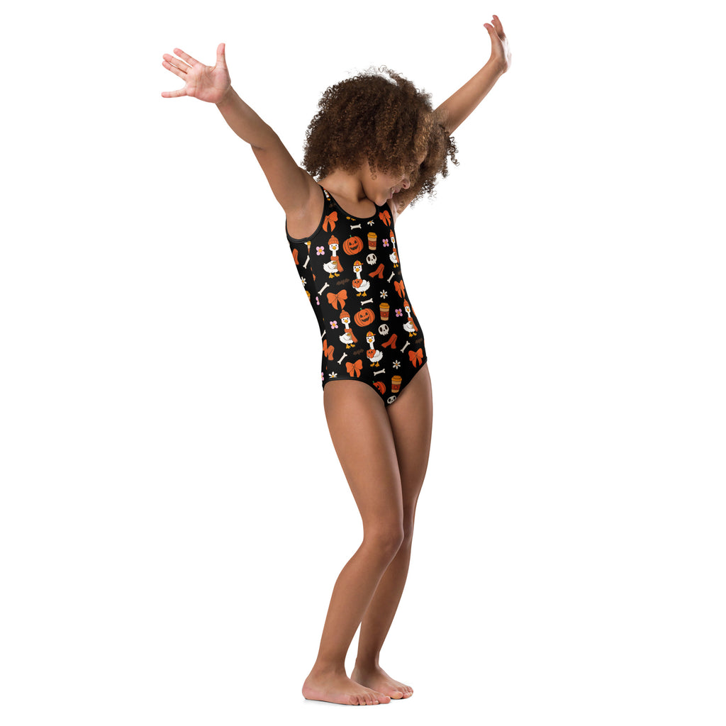 Girls Goose Halloween Leotard – Buttery-Soft, Quick-Dry 4-Way Stretch Comfort for Dance & Gymnastics