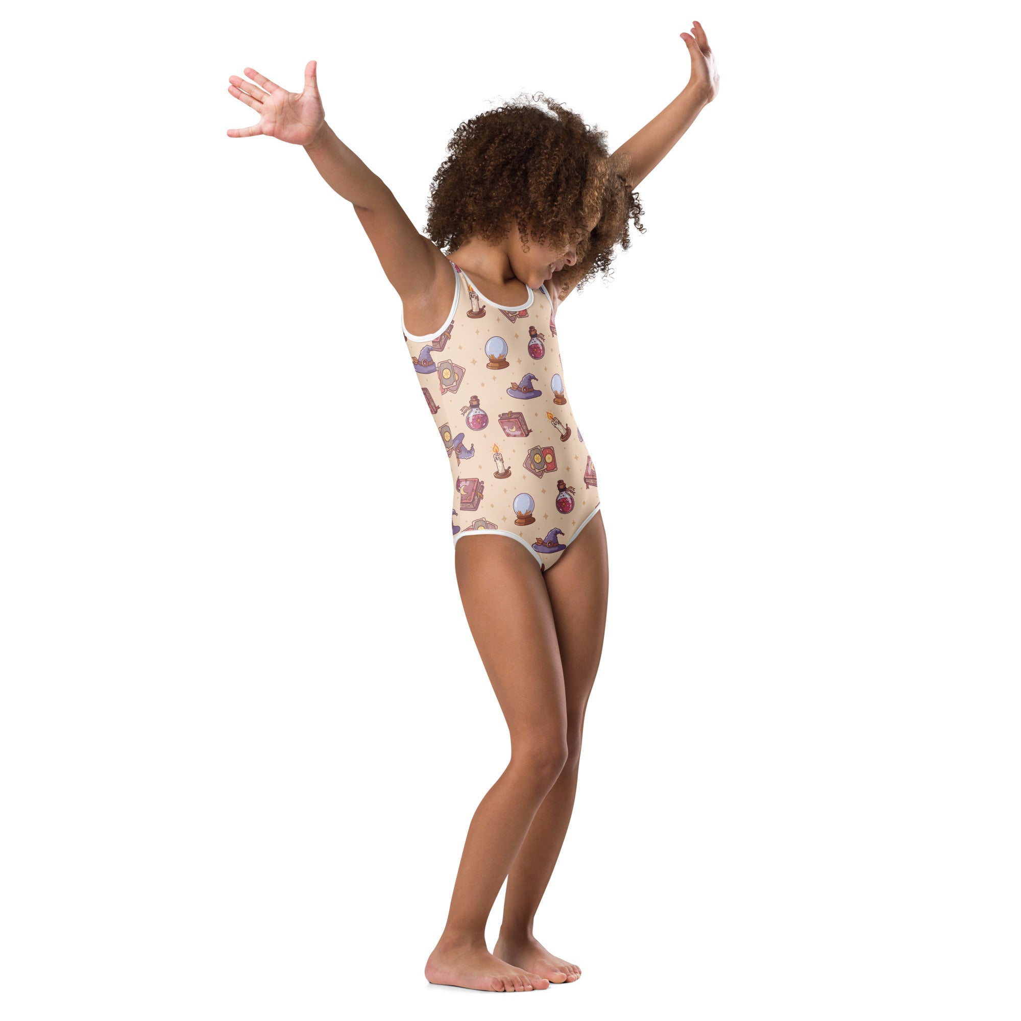 Girls Witch Magic Halloween Leotard – Buttery-Soft, Quick-Dry 4-Way Stretch Comfort for Dance & Gymnastics