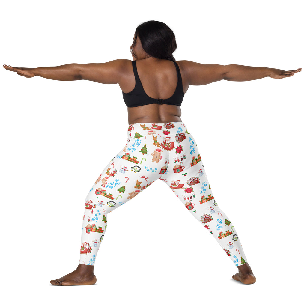 Women’s Christmas Themed Yoga Leggings With Pockets – High-Waisted, Soft Compression Active Pants