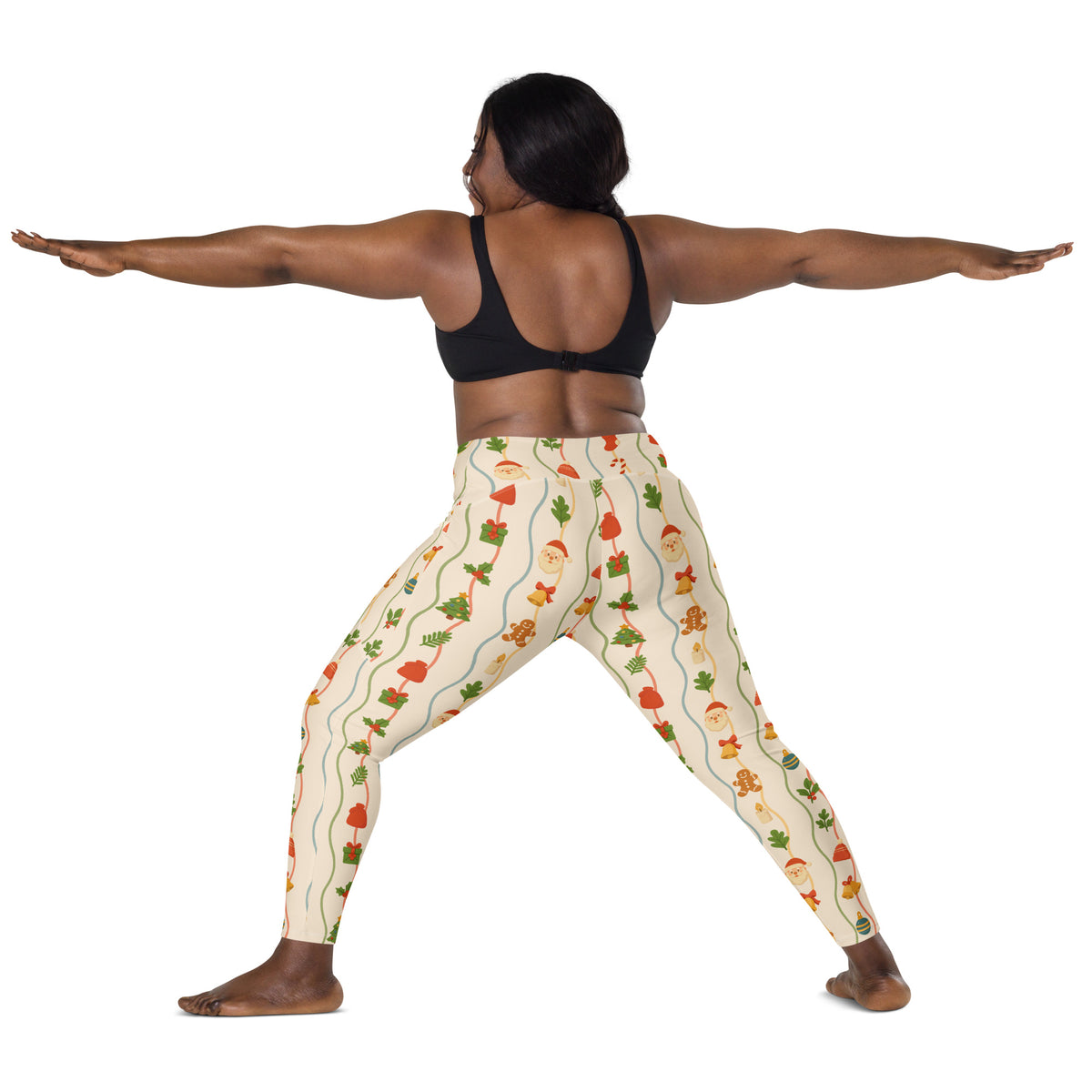 Women’s Christmas Icons Yoga Leggings With Pockets – High-Waisted, Soft Compression Active Pants