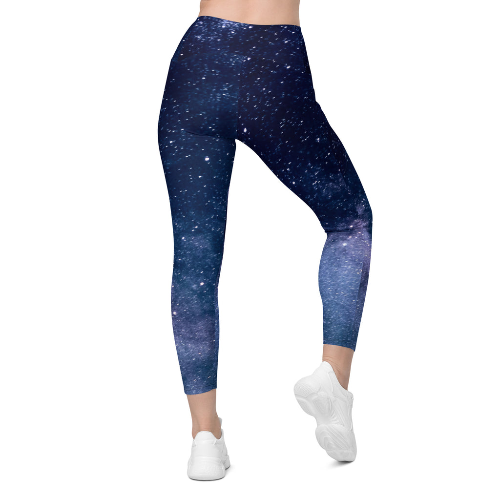 Women’s Realistic Galaxy Yoga Leggings With Pockets – High-Waisted, Soft Compression Active Pants