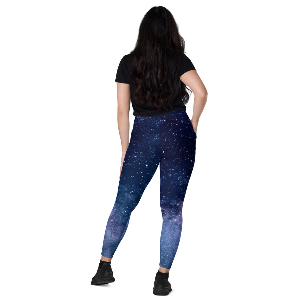 Women’s Realistic Galaxy Yoga Leggings With Pockets – High-Waisted, Soft Compression Active Pants