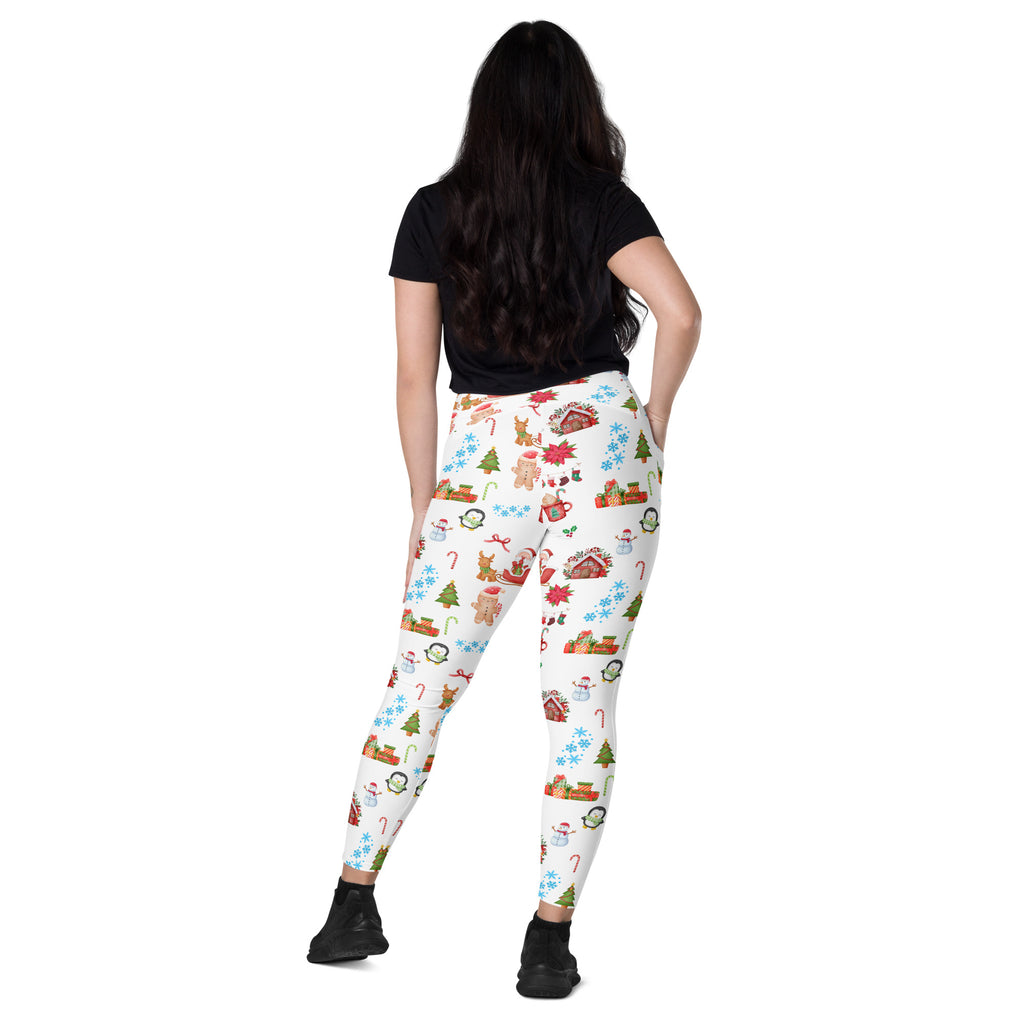Women’s Christmas Themed Yoga Leggings With Pockets – High-Waisted, Soft Compression Active Pants