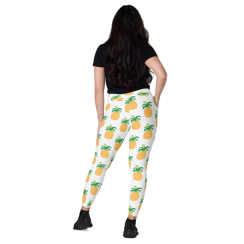 Women’s Pineapple Yoga Leggings With Pockets – High-Waisted, Soft Compression Active Pants