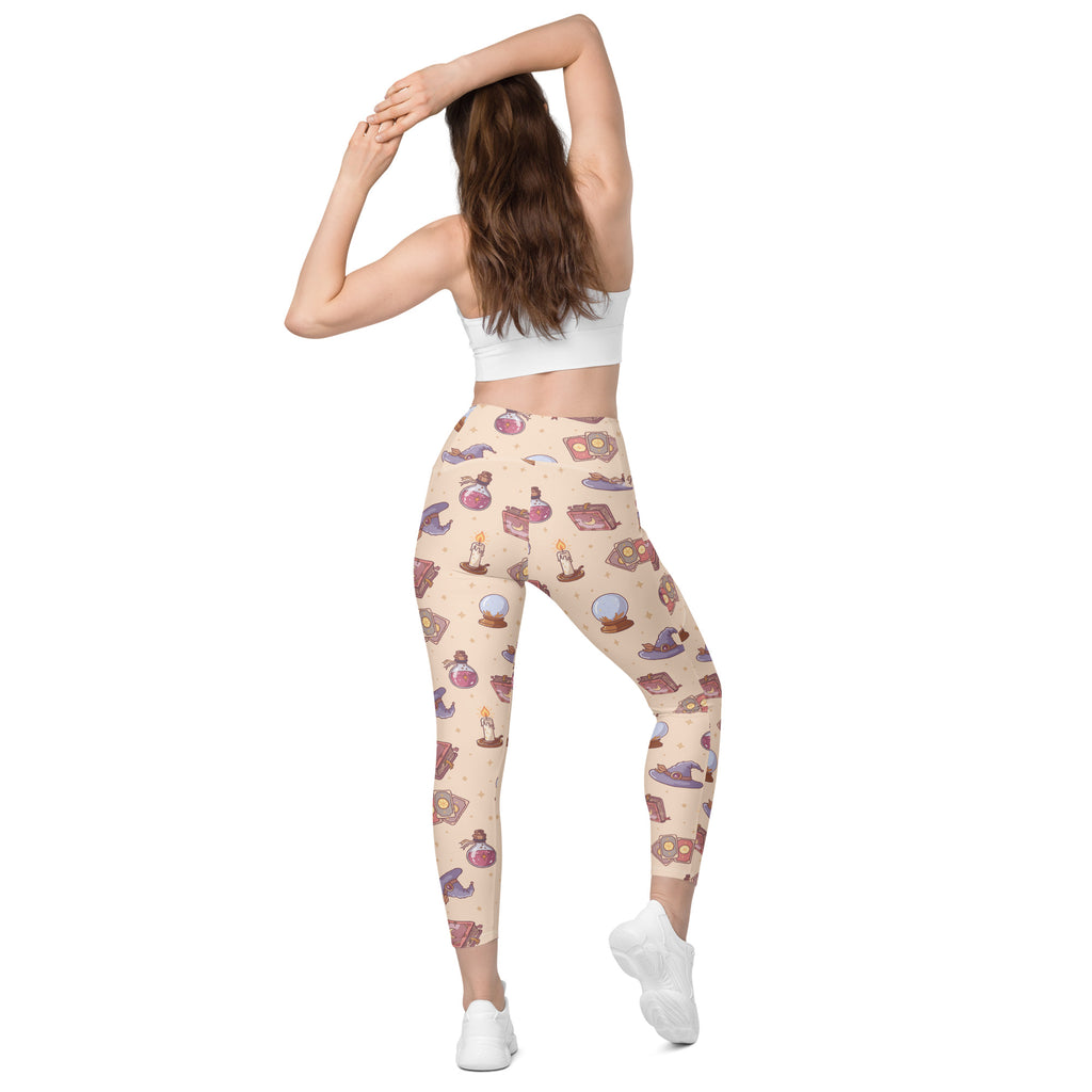 Women’s Witchy Magic Yoga Leggings With Pockets – High-Waisted, Soft Compression Active Pants