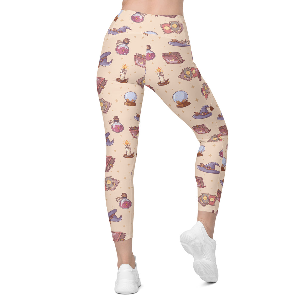 Women’s Witchy Magic Yoga Leggings With Pockets – High-Waisted, Soft Compression Active Pants