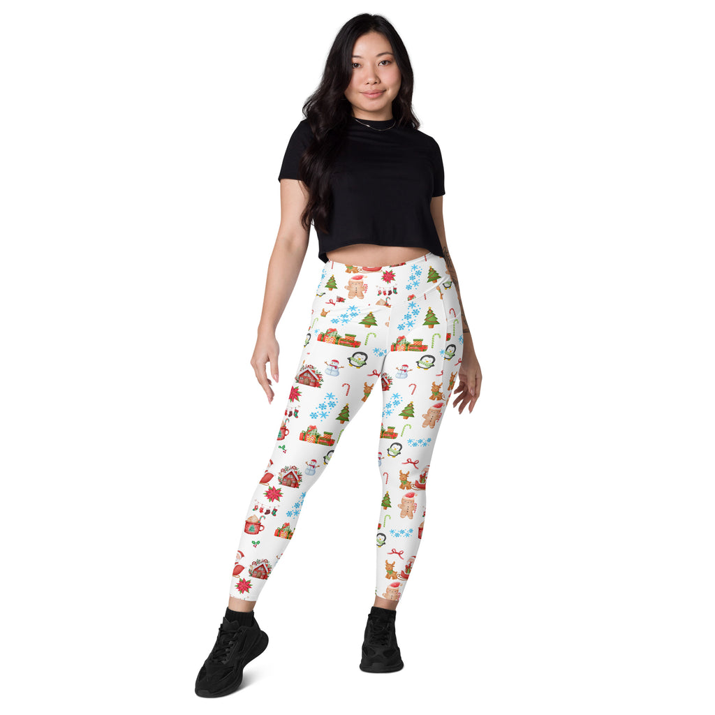 Women’s Christmas Themed Yoga Leggings With Pockets – High-Waisted, Soft Compression Active Pants