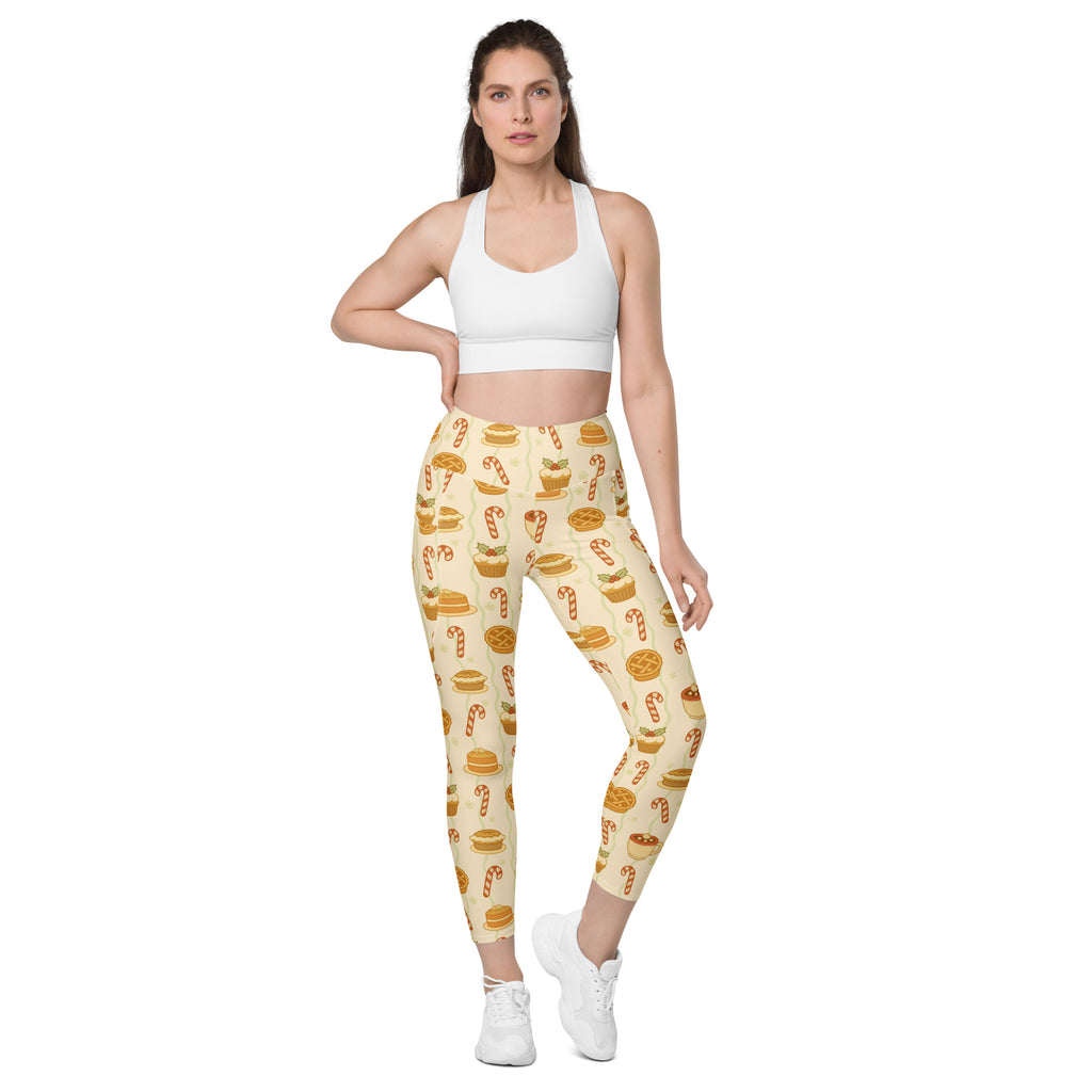 Women’s Christmas Treat Yoga Leggings With Pockets – High-Waisted, Soft Compression Active Pants