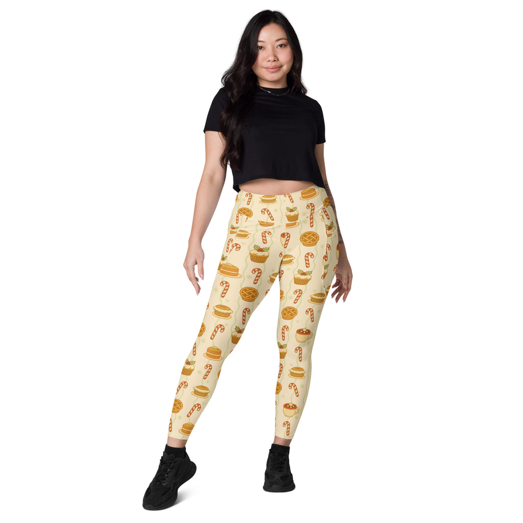 Women’s Christmas Treat Yoga Leggings With Pockets – High-Waisted, Soft Compression Active Pants