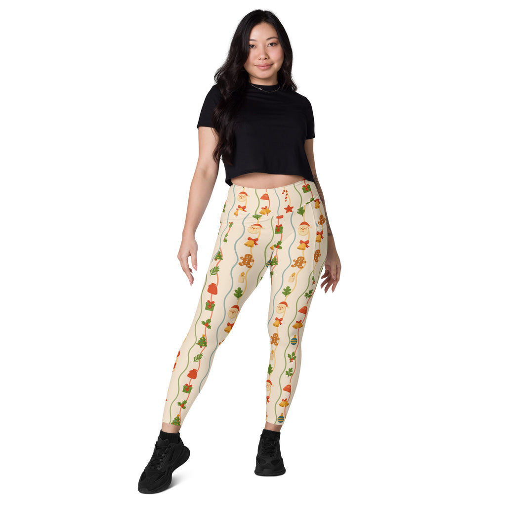 Women’s Christmas Icons Yoga Leggings With Pockets – High-Waisted, Soft Compression Active Pants