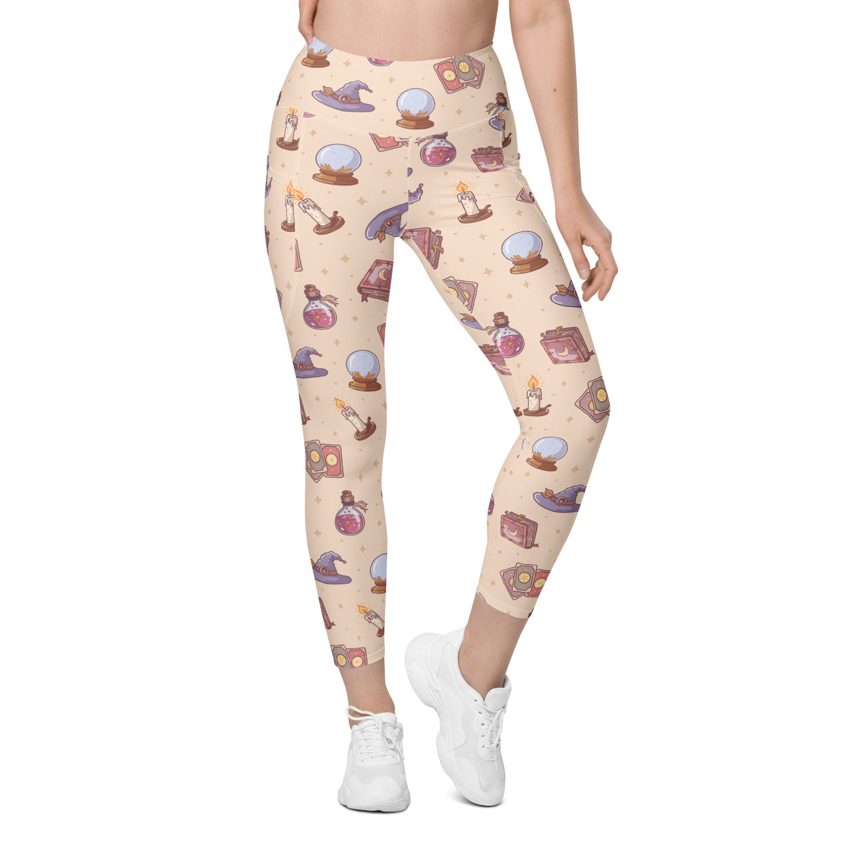 Women’s Witchy Magic Yoga Leggings With Pockets – High-Waisted, Soft Compression Active Pants