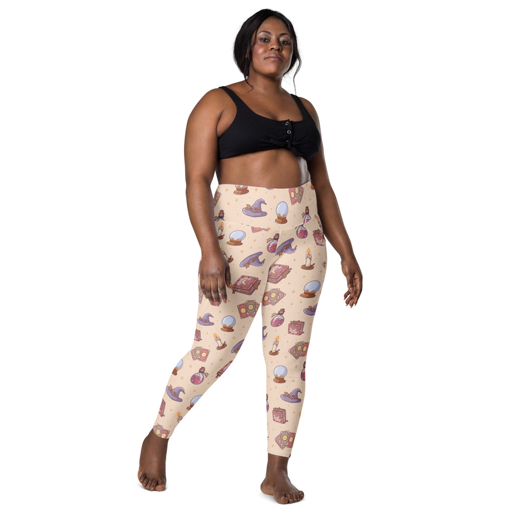 Women’s Witchy Magic Yoga Leggings With Pockets – High-Waisted, Soft Compression Active Pants