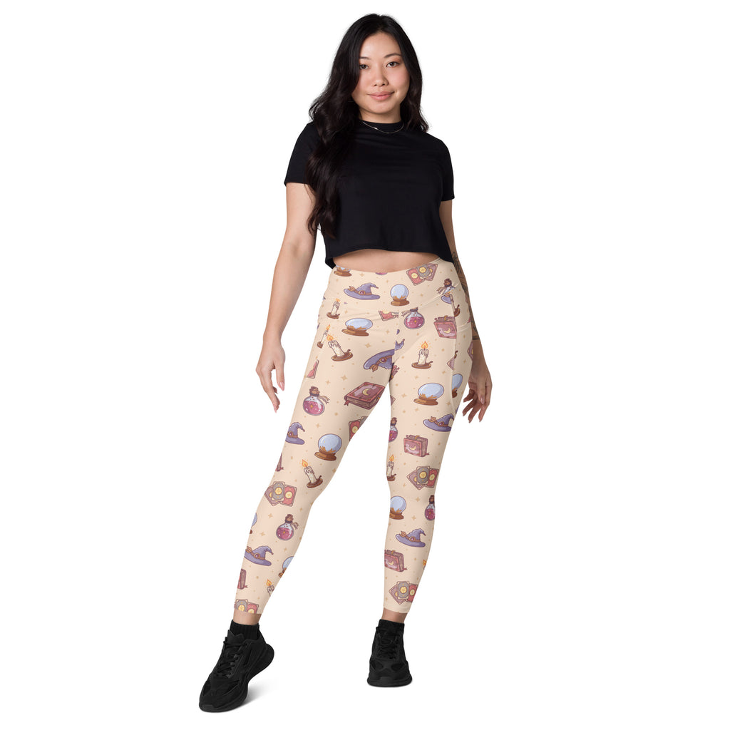 Women’s Witchy Magic Yoga Leggings With Pockets – High-Waisted, Soft Compression Active Pants