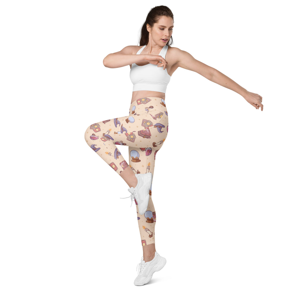 Women’s Witchy Magic Yoga Leggings With Pockets – High-Waisted, Soft Compression Active Pants