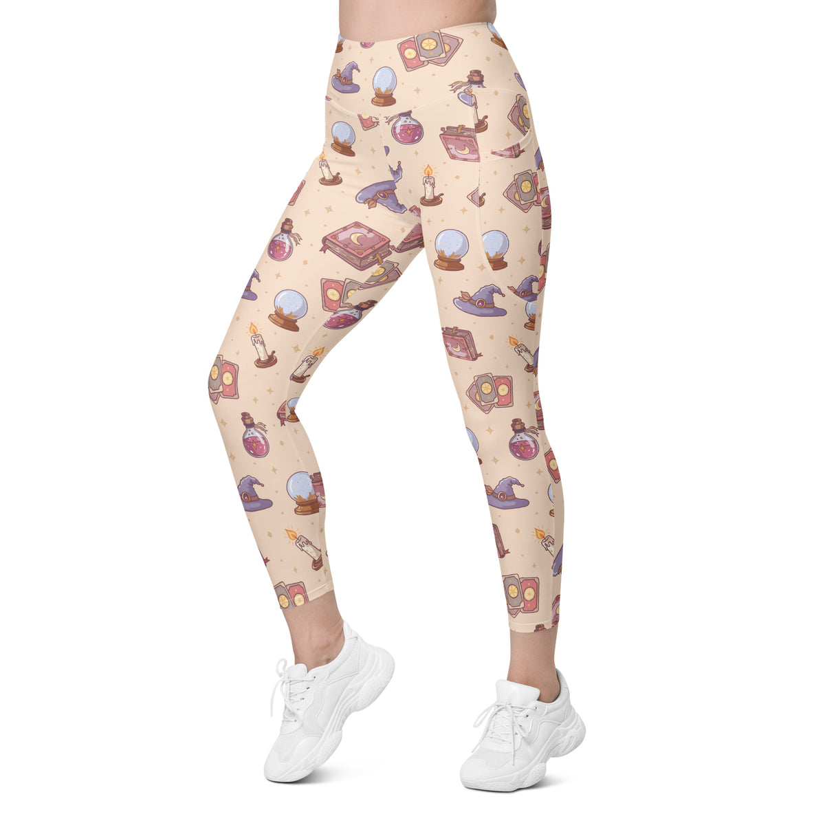 Women’s Witchy Magic Yoga Leggings With Pockets – High-Waisted, Soft Compression Active Pants