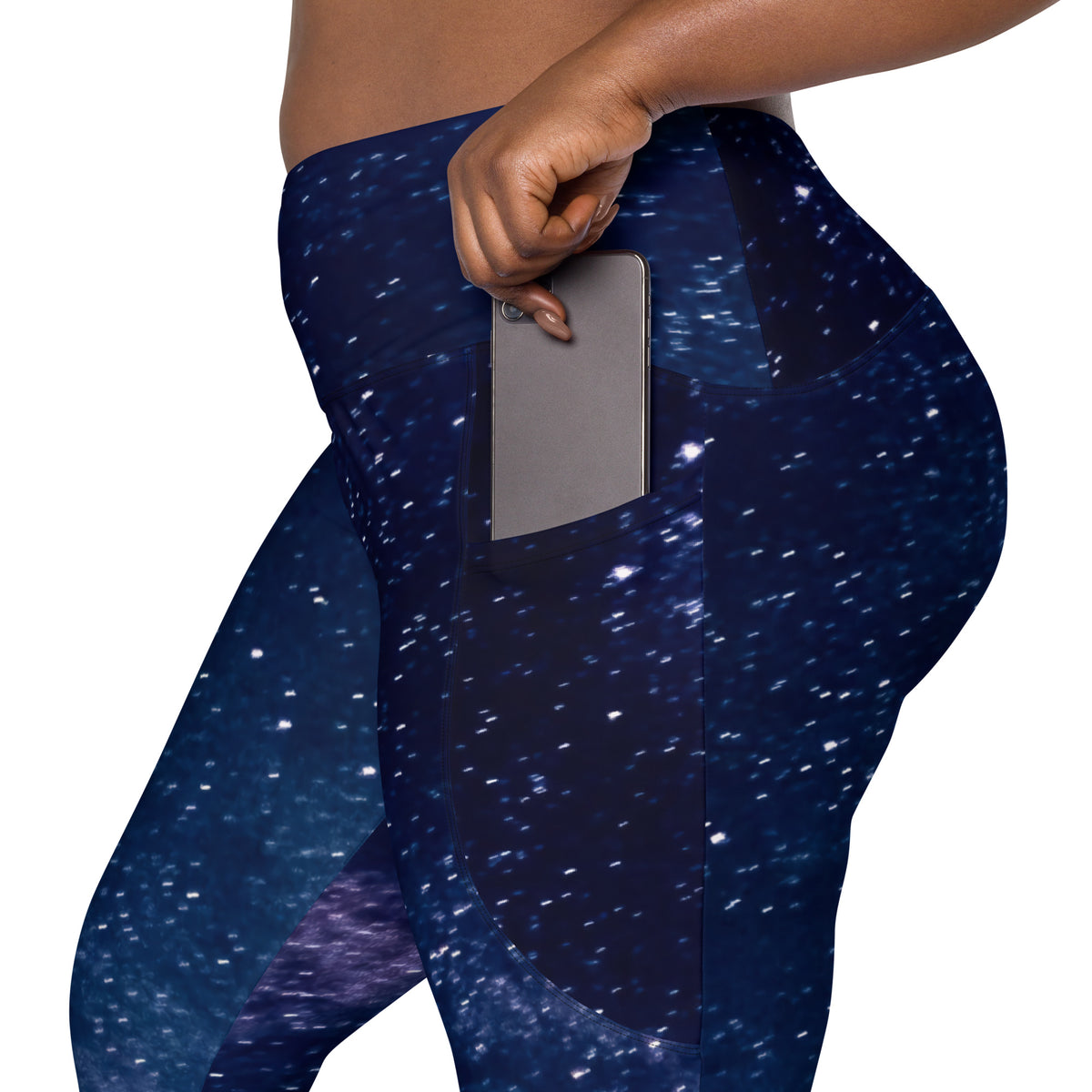 Women’s Realistic Galaxy Yoga Leggings With Pockets – High-Waisted, Soft Compression Active Pants