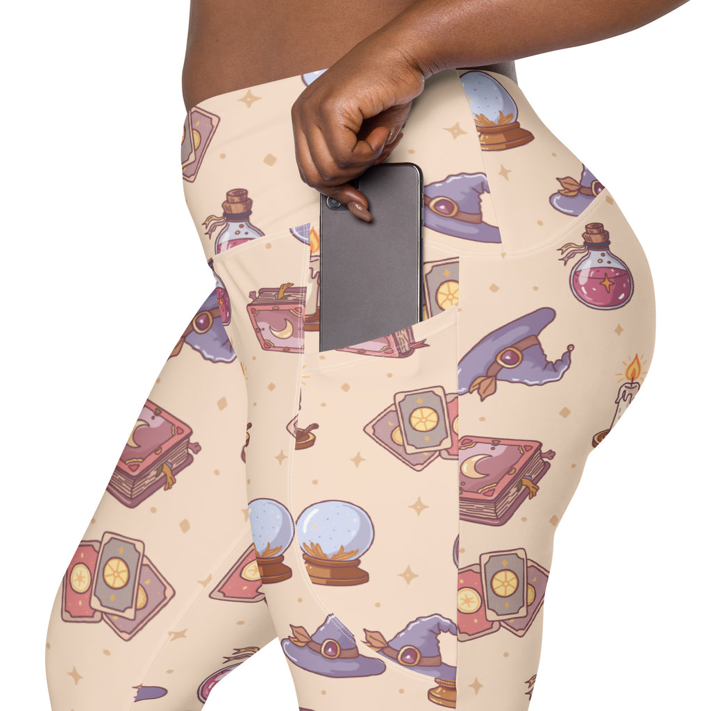 Women’s Witchy Magic Yoga Leggings With Pockets – High-Waisted, Soft Compression Active Pants