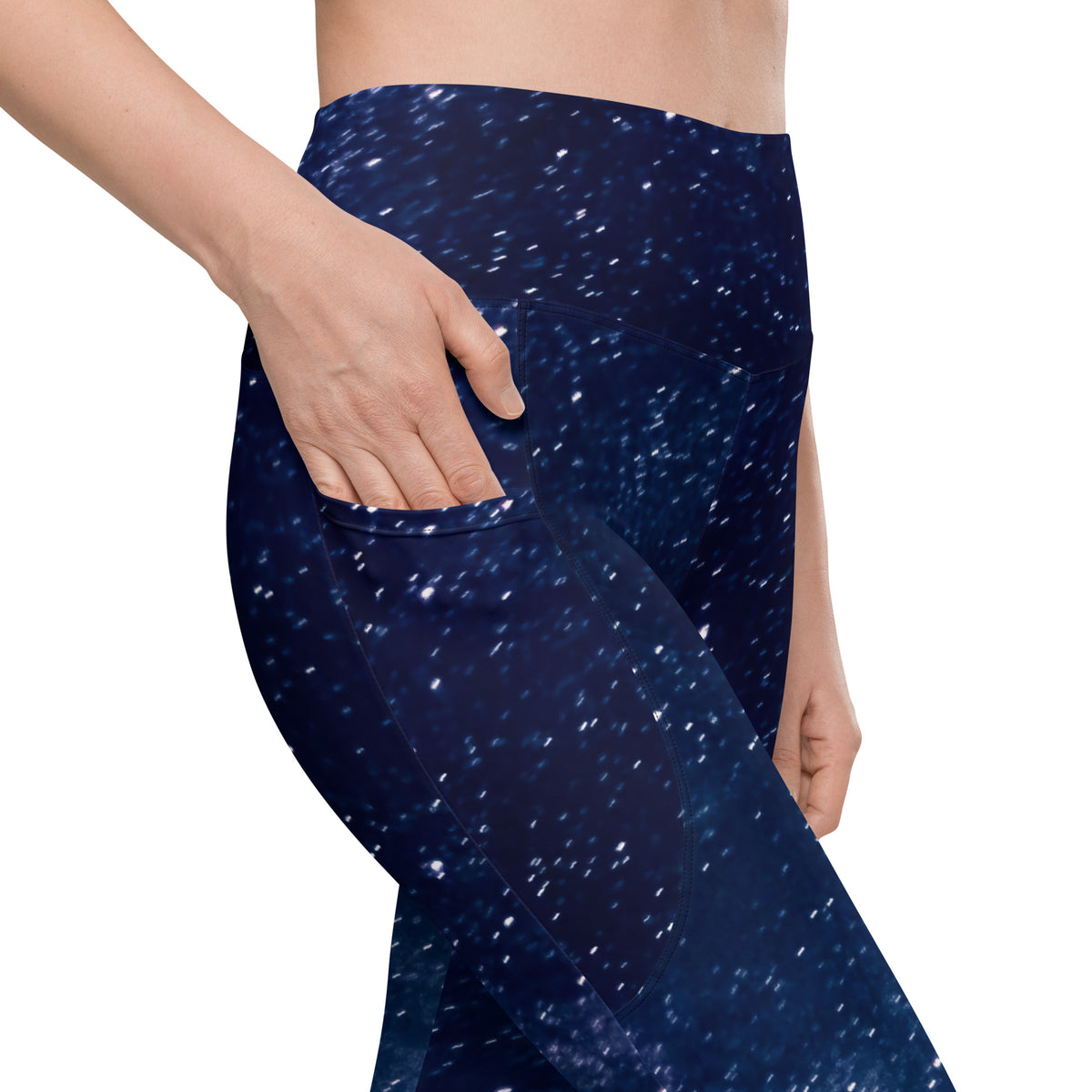 Women’s Realistic Galaxy Yoga Leggings With Pockets – High-Waisted, Soft Compression Active Pants