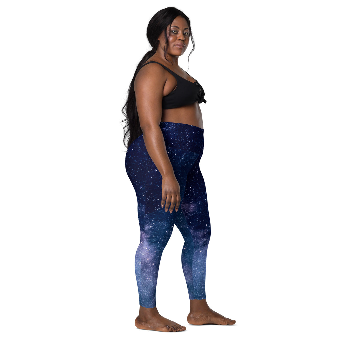 Women’s Realistic Galaxy Yoga Leggings With Pockets – High-Waisted, Soft Compression Active Pants