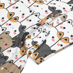 Women's Kawaii Cat Long Sleeve Midi Dress With Pockets