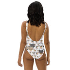 Women's Kawaii Cat Pattern Buttery Soft Swimsuit With UPF 50+