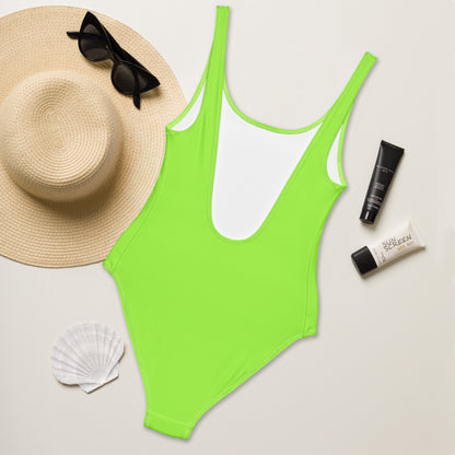 Women's Lime Green Buttery Soft Swimsuit With UPF 50+