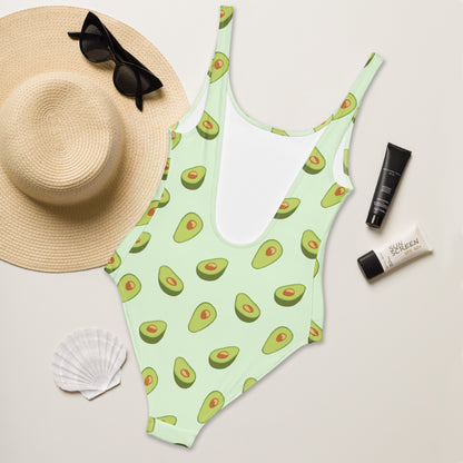 Women's Avocado Print Buttery Soft Swimsuit With UPF 50+
