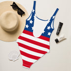 Women's Patriotic USA Flag Buttery Soft Swimsuit With UPF 50+
