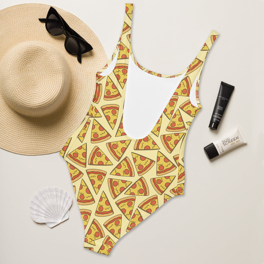 Women's Pizza Slice Buttery Soft Swimsuit With UPF 50+