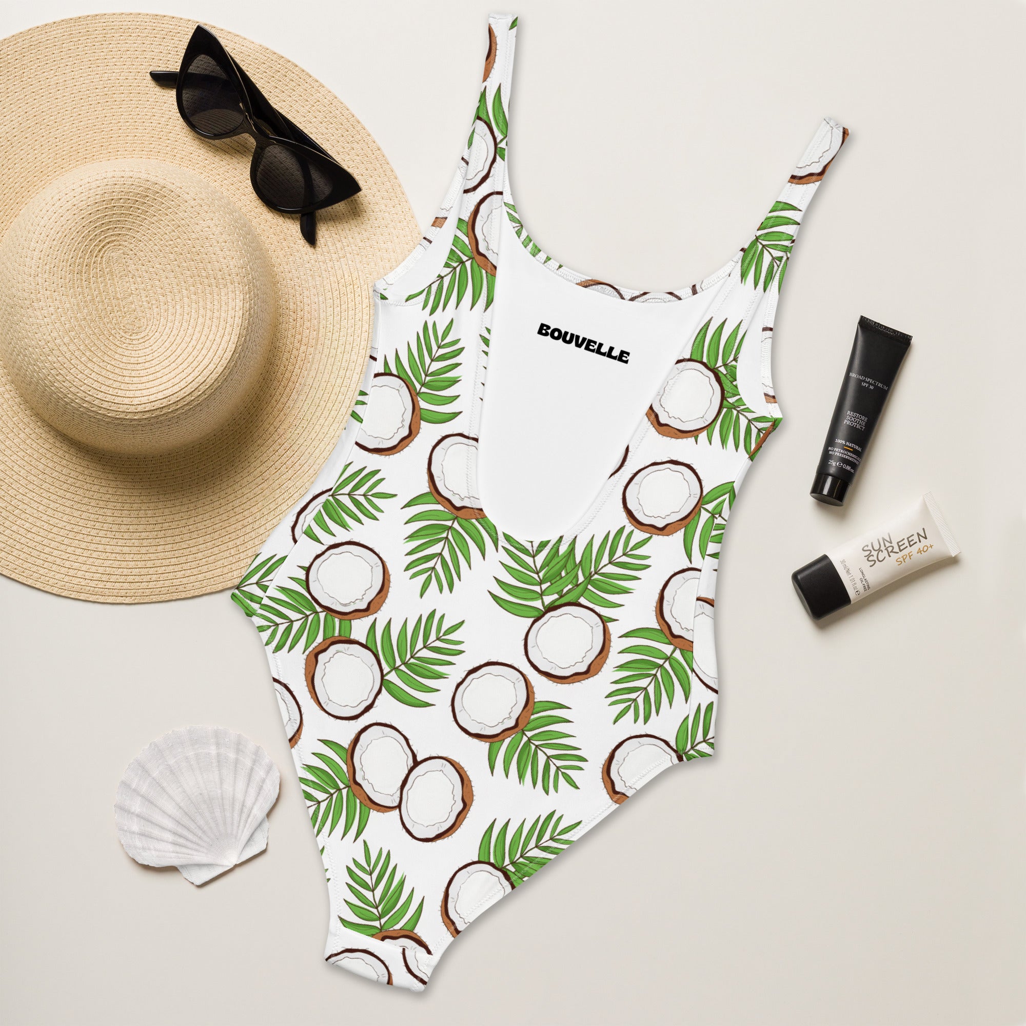 Women's Coconut & Palm Buttery Soft Swimsuit With UPF 50+