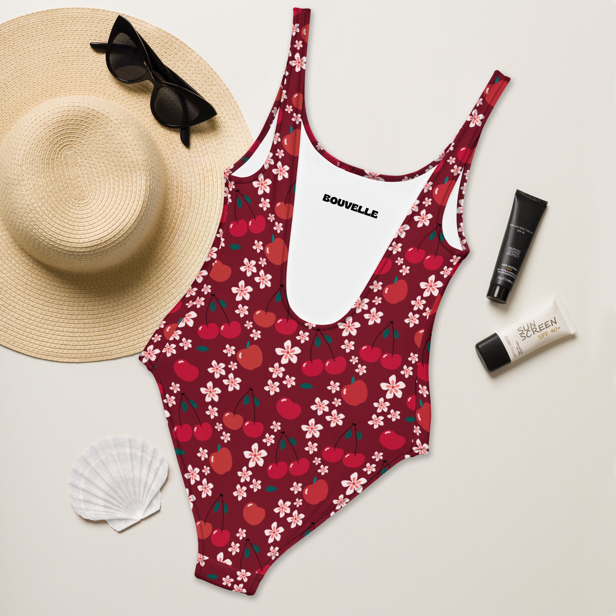 Women's Cherry Blossom Buttery Soft Swimsuit With UPF 50+