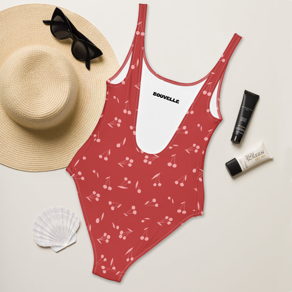 Women's Minimal Cherry Buttery Soft Swimsuit With UPF 50+