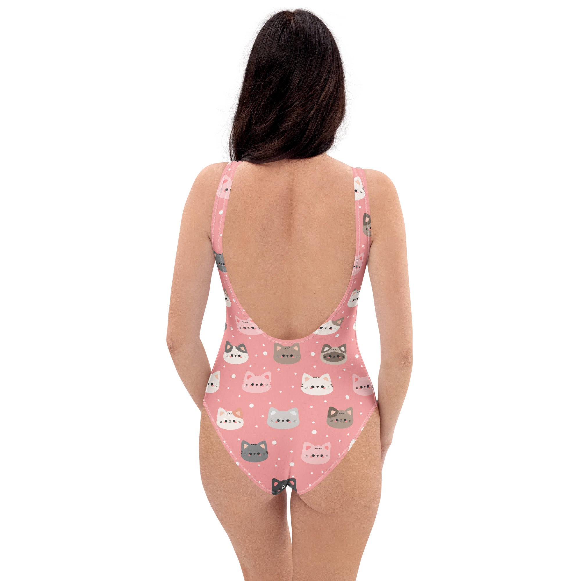 Women's Pink Cat Buttery Soft Swimsuit With UPF 50+