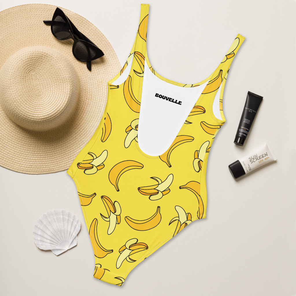 Women's Yellow Banana Buttery Soft Swimsuit With UPF 50+