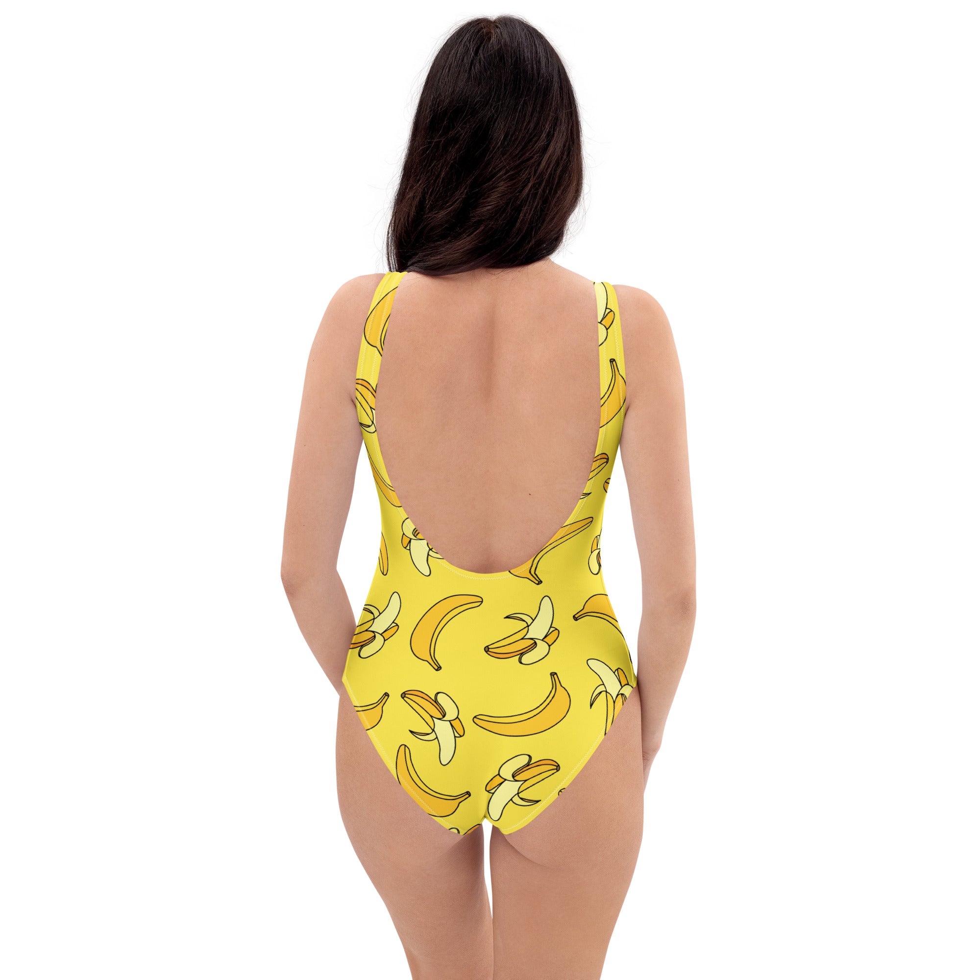 Women's Yellow Banana Buttery Soft Swimsuit With UPF 50+