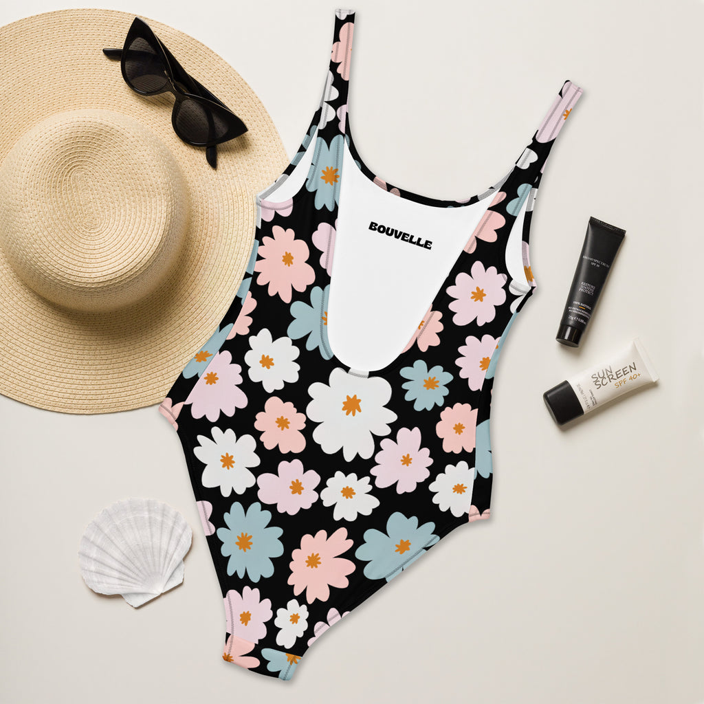 Women's Retro Floral Buttery Soft Swimsuit With UPF 50+
