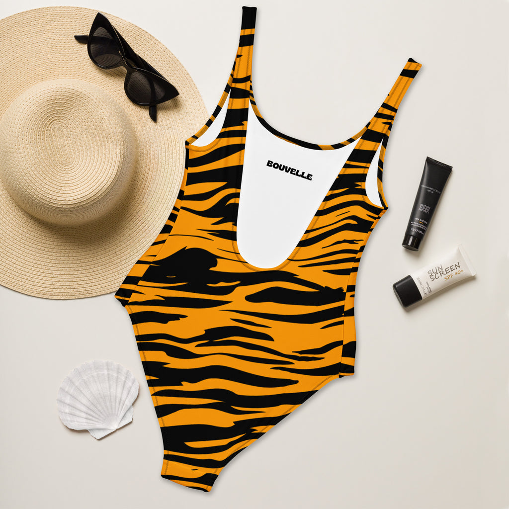 Women's Tiger Stripe Buttery Soft Swimsuit With UPF 50+