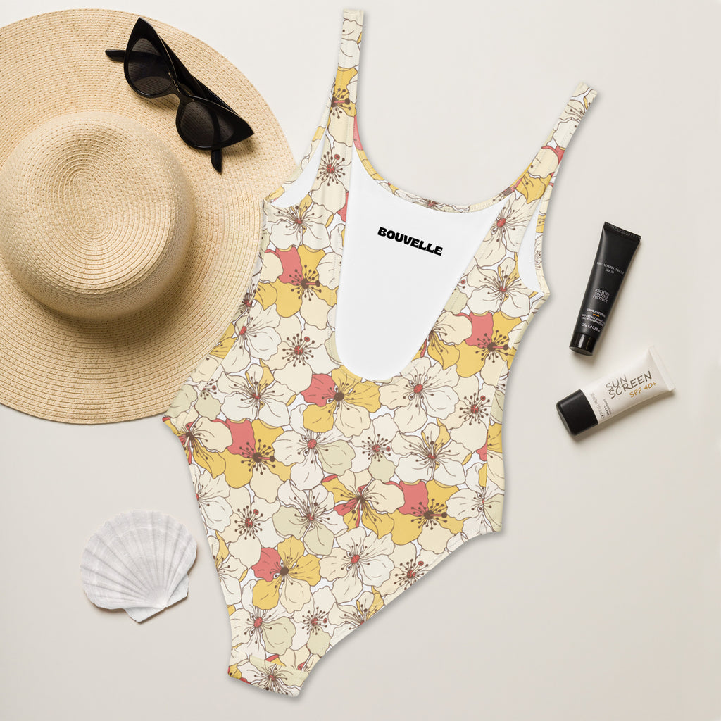 Women's Vintage Floral Buttery Soft Swimsuit With UPF 50+