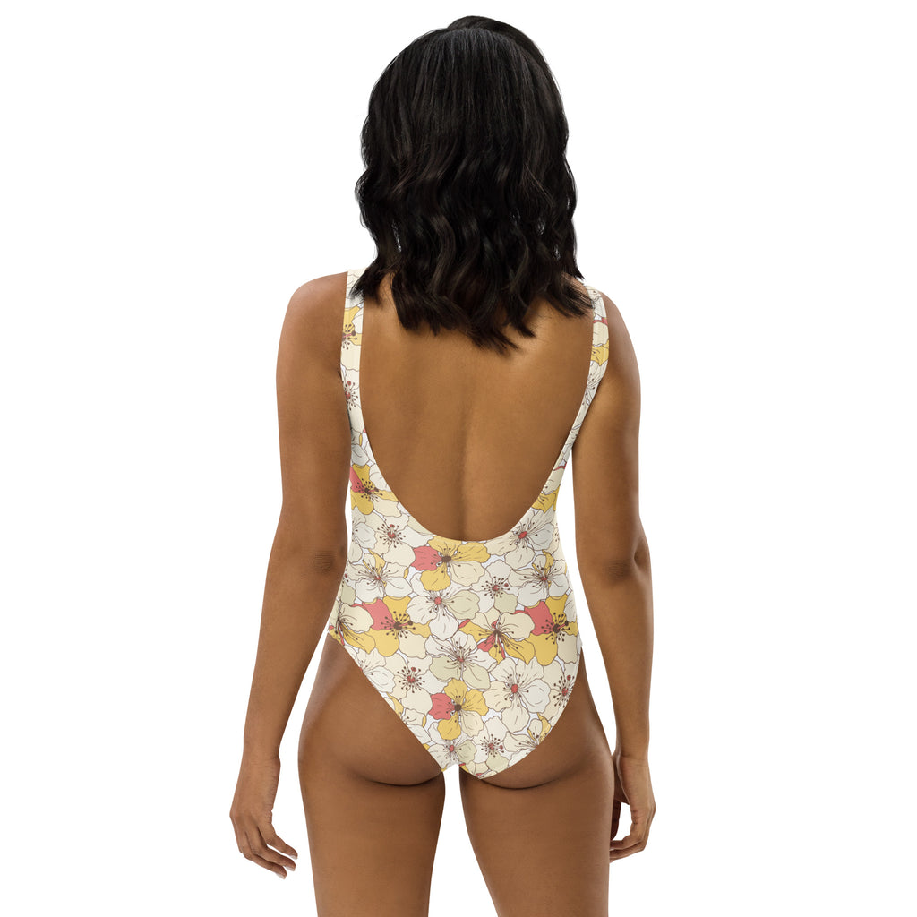 Women's Vintage Floral Buttery Soft Swimsuit With UPF 50+