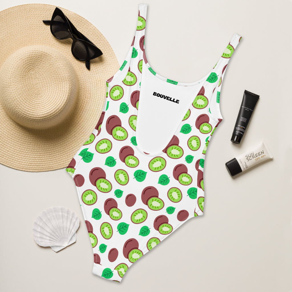 Women's Tropical Kiwi Fruit Buttery Soft Swimsuit With UPF 50+