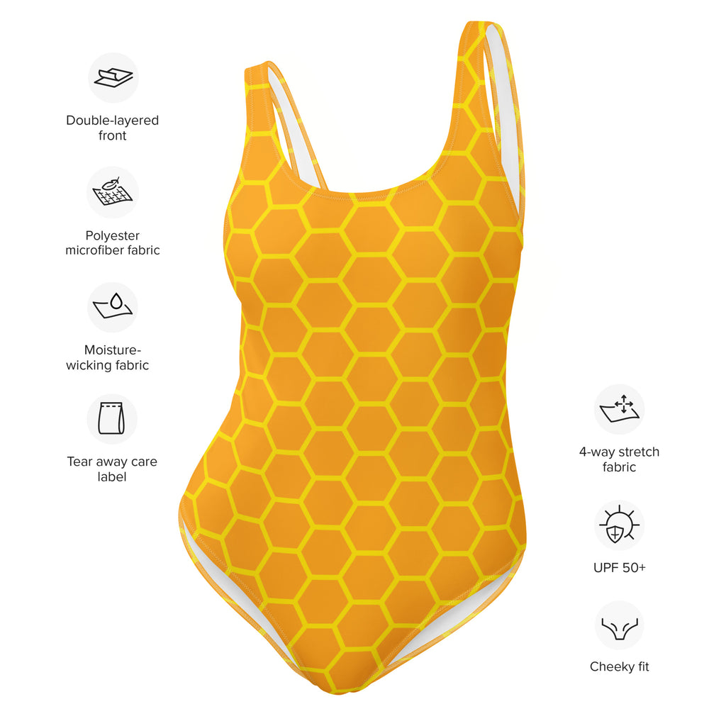 Women's Honeycomb Buttery Soft Swimsuit With UPF 50+