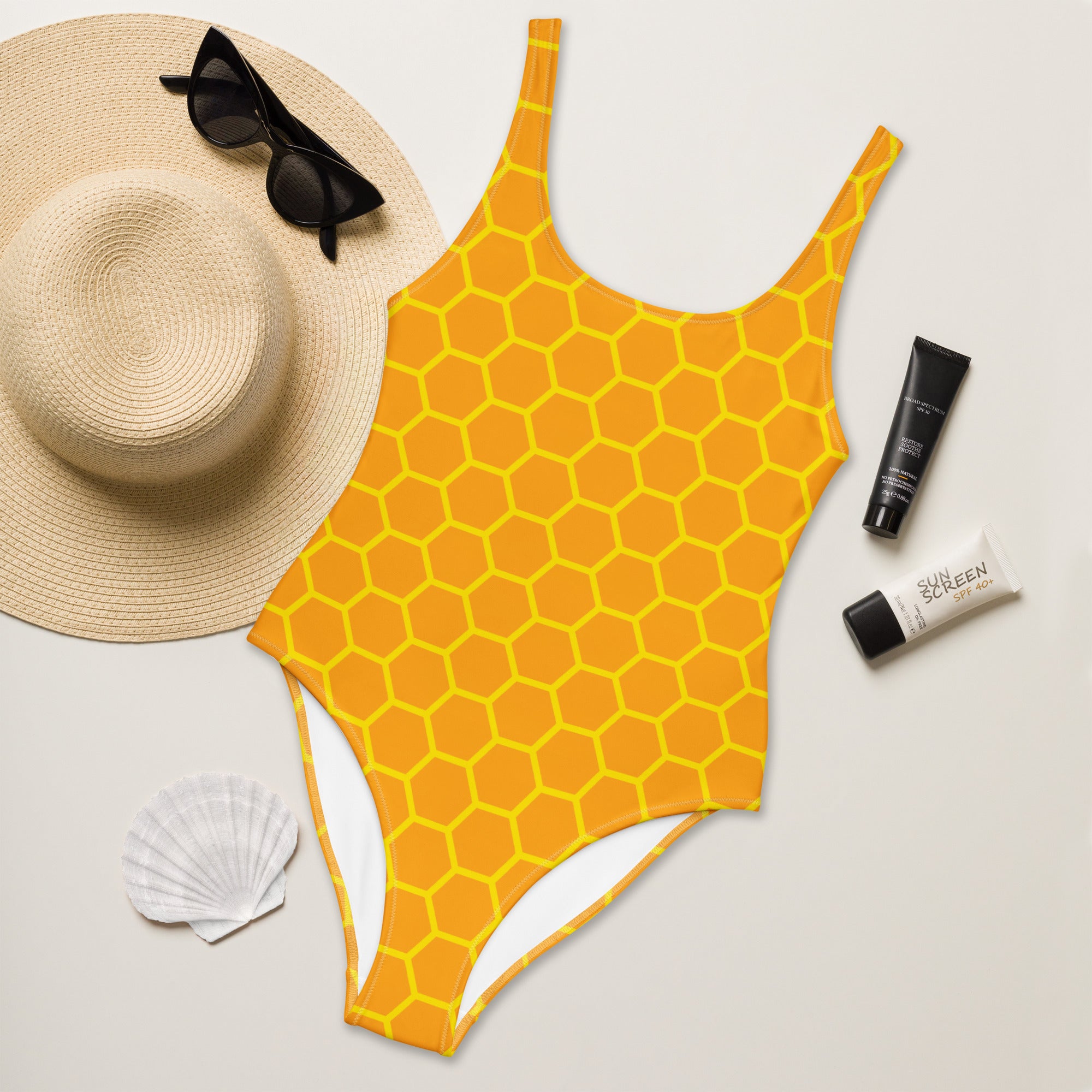 Women's Honeycomb Buttery Soft Swimsuit With UPF 50+