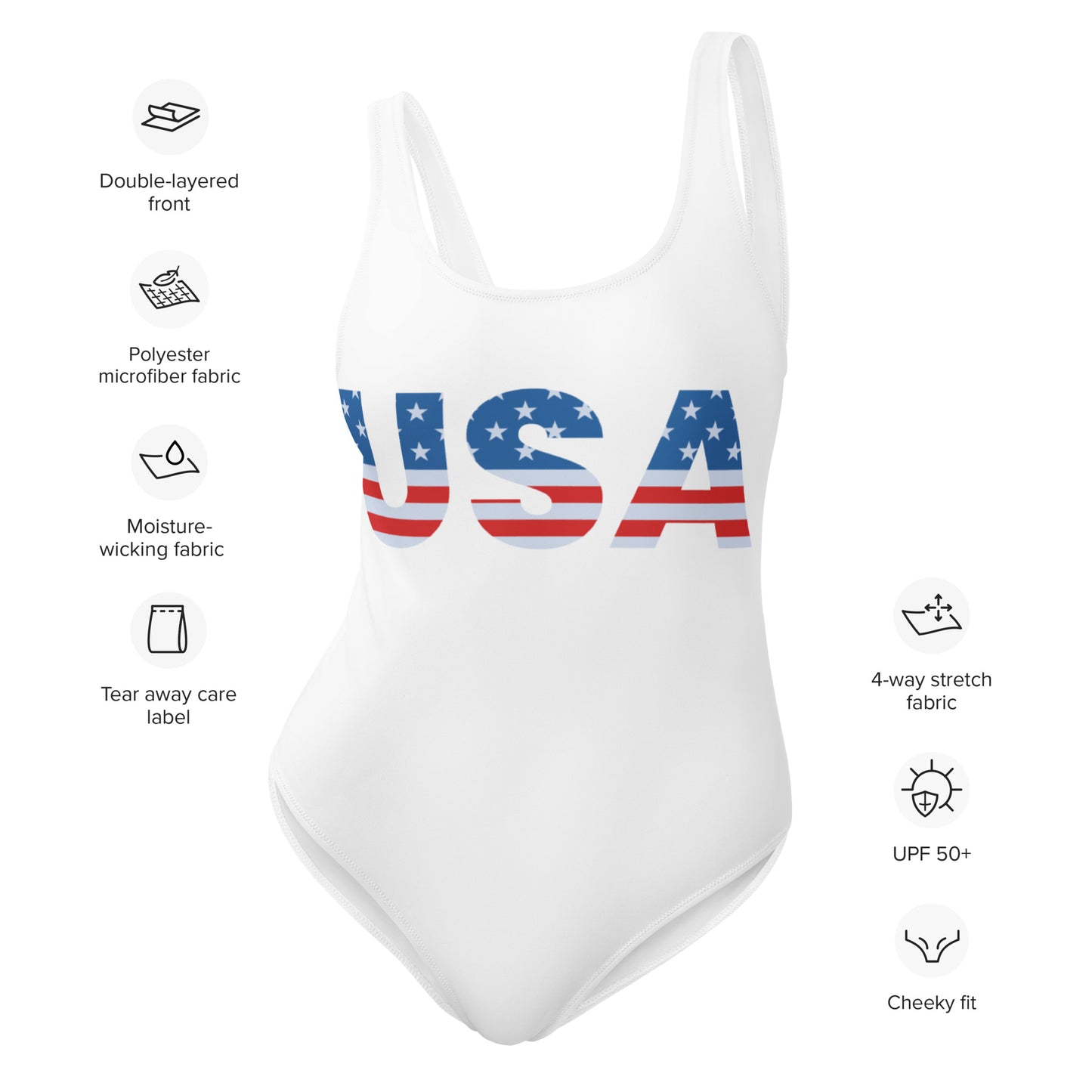 Women's USA Buttery Soft Swimsuit With UPF 50+